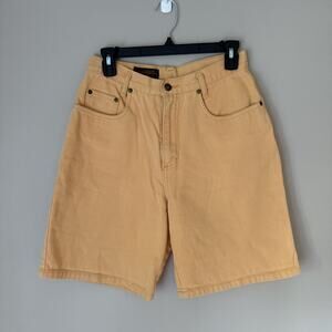vintage eddie bauer creamy orange high rise denim shorts size 10